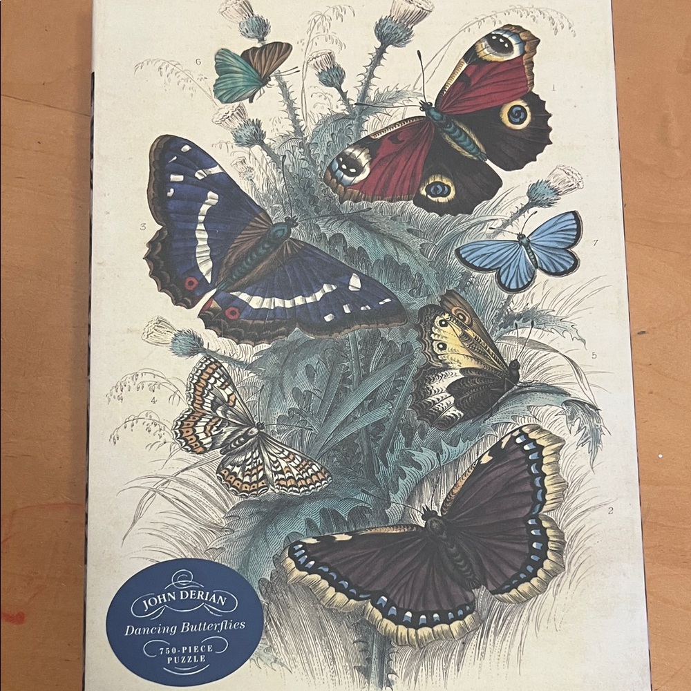 John Derian Dancing Butterflies Puzzle; gorgeous, 750 pieces